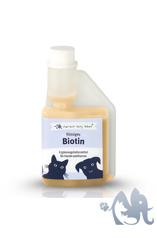 Flüssiges Biotin 250 ml für Hund &amp; Katze tierisch lang leben